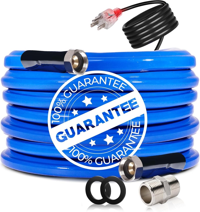 REHOSEUP 50FT Heated Water Hose for RV,-45 ℉ Antifreeze Heated Drinking Garden Water Hose，Electrically Heated Garden Hoses, Rv Accessories，Rv，Rv Water Hose (50FT-2) - Image 1